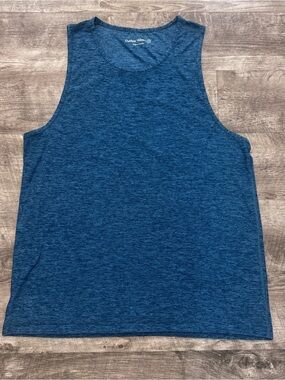 Outdoor Voices All Day Tank Top Teal Space Dye Performance Mens Sz. M
